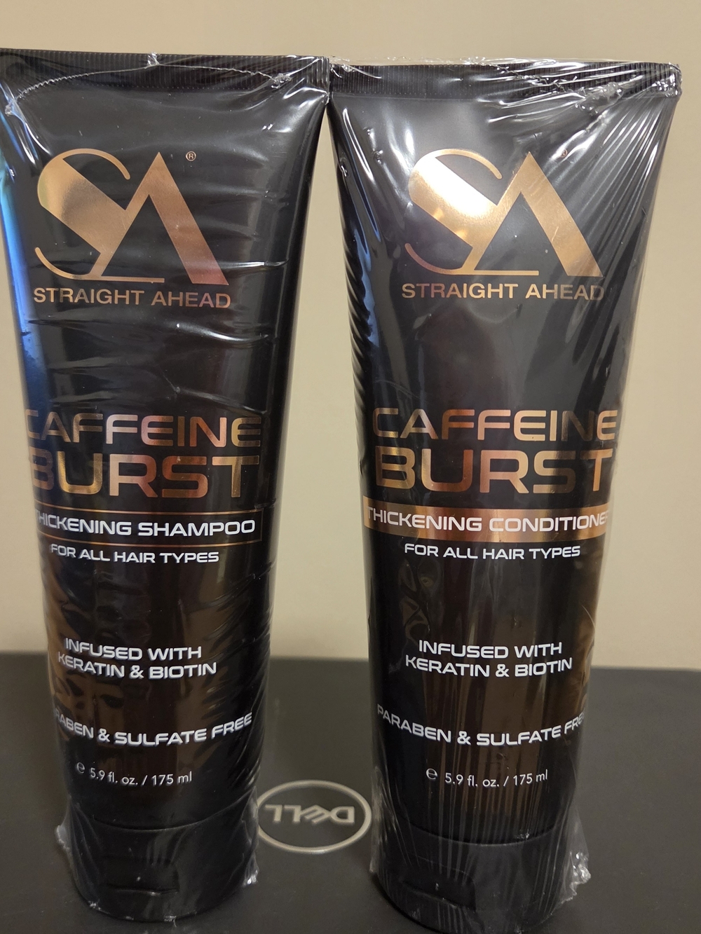 STRAIGHT AHEAD Caffeine Burst Thickening Shampoo & Conditioner